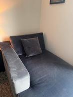 Luxe Linteloo Chaise Longue - Grijze Velours, Ophalen, Gebruikt, Eenpersoons, Luxe