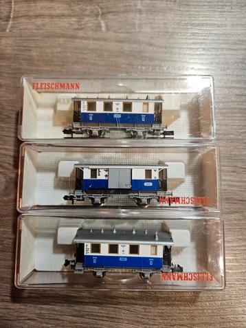 3x Edelweiss wagonnen N fleischmann 1:160 N spoor trein  beschikbaar voor biedingen
