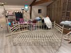 Vintage metalen bedframe - Crème, Huis en Inrichting, Slaapkamer | Bedden, Ophalen, Gebruikt, 90 cm, Eenpersoons