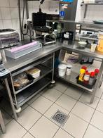 RVS Keukenwerkbank Hoekopstelling, Zakelijke goederen, Horeca | Keukenapparatuur, Ophalen, Gebruikt, RVS Meubilair