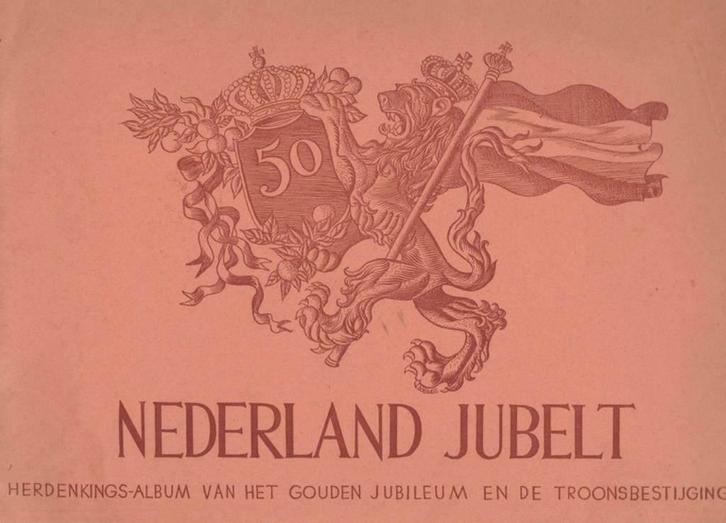 Nederland jubelt ~ herdenkingsalbum 1948, Verzamelen, Koninklijk Huis en Royalty, Gebruikt, Tijdschrift of Boek, Nederland, Ophalen of Verzenden