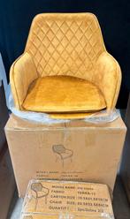 Jay Eetkamerstoel - Okergeel Adore Velvet - prijs 4 stuks, Overige kleuren, Ophalen of Verzenden, Zo goed als nieuw, Metaal