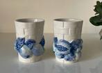 2 Nove Italy barbotine bekers, Ophalen of Verzenden, Zo goed als nieuw, Overige stijlen, Kop(pen) en/of Schotel(s)