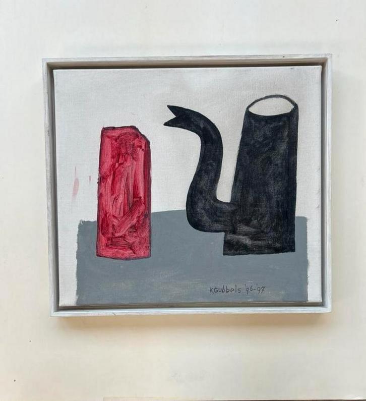 Klaas Gubbels, fraai schilderij uit ‘96 - ‘97;  Zwarte kan, Antiek en Kunst, Kunst | Schilderijen | Modern, Ophalen