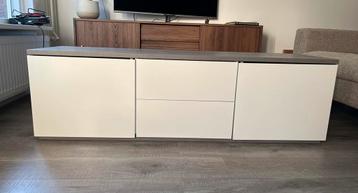 Tv-meubel, wit, 150cm(b)x45cm(h)x45cm(d)