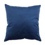 Kussenhoes Fluweel petrol 45 x 45 cm, Huis en Inrichting, Woonaccessoires | Kussens, Verzenden, Nieuw, Blauw, Vierkant