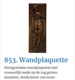 Houten wandplaquette vrouwelijk naakt