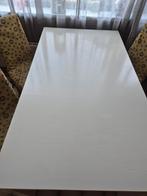 Eettafel met stoelen + extra hoezen, Ophalen, Gebruikt, Modern, 4 tot 6 stoelen