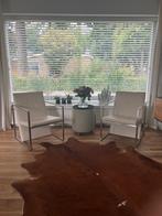 2 Arco Spine fauteuils, leer, Huis en Inrichting, Fauteuils, Ophalen, Gebruikt, Minder dan 75 cm, Metaal