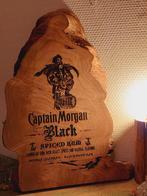 Captain Morgan logo gebrand op uniek iepen schaaldeel/schijf, Verzamelen, Merken en Reclamevoorwerpen, Nieuw, Reclamebord, Ophalen of Verzenden