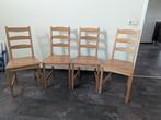 4 Ikea houten stoelen, Ophalen, Zo goed als nieuw, Hout, Twee