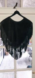 Zwarte Suède Fringe Poncho, Ophalen of Verzenden, Nieuw