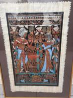 2 Vintage Egyptische papyrus afbeeldingen, Ophalen, Minder dan 50 cm, Schilderij, Minder dan 50 cm