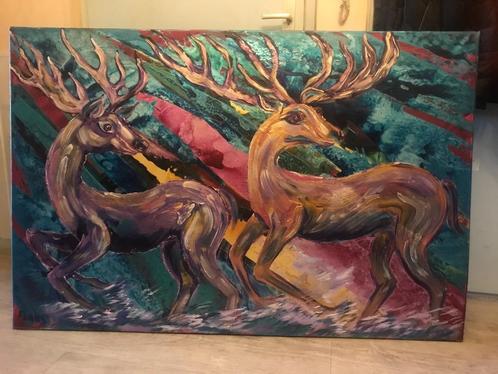 Schilderij Fernanda Laas Vintage Acryl verf., Antiek en Kunst, Kunst | Schilderijen | Klassiek, Ophalen