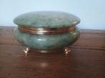 Vintage albasten doos op pootjes, Antiek en Kunst, Ophalen of Verzenden