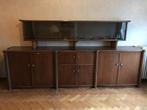 Stijlvol vintage buffetkast los vitrinedeel, 321 cm breed, Ophalen, Gebruikt, Glas, 25 tot 50 cm