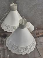 2 stuks witte IKEA Mölndal hanglamp setprijs, Ophalen of Verzenden, Gebruikt, Crème, Rond