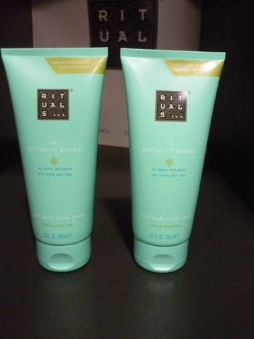 2x Nieuwe Rituals, Ritual of Karma, body scrub, bodyscrub beschikbaar voor biedingen