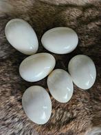 6 Witte marmeren eieren, Antiek en Kunst, Ophalen of Verzenden