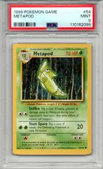 Metapod Psa 9 Base set unlimited, Ophalen of Verzenden, Zo goed als nieuw