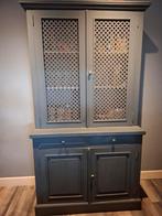Stijlvolle buffetkast petrol/grijs met veel opbergruimte, Ophalen