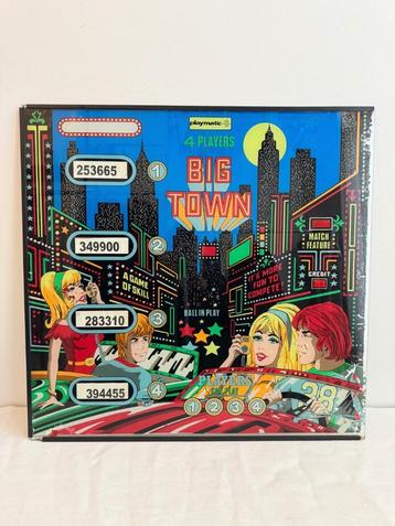 Big Town flipperkast glasplaat 1978 Playmatic beschikbaar voor biedingen
