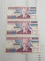 Turkse Lira Bankbiljetten - 1 Miljoen 2002, Ophalen of Verzenden