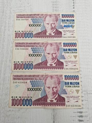 Turkse Lira Bankbiljetten - 1 Miljoen 2002 beschikbaar voor biedingen