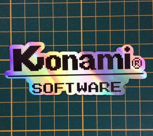 KONAMI Software Retro arcade bartop Holo Sticker Decal, Verzamelen, Stickers, Nieuw, Overige typen, Verzenden