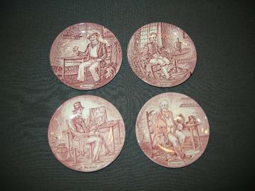 Wedgwood onderzetters met rood en blauw decor beschikbaar voor biedingen
