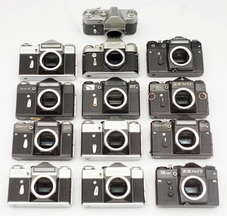 Zenit (ЗЕНИТ) camera body's (M39 en M42), diverse types, Audio, Tv en Foto, Fotocamera's Analoog, Gebruikt, Spiegelreflex, Overige Merken