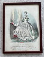 Antieke Franse mode prent "La Toilette de Paris", Antiek en Kunst, Ophalen of Verzenden