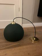 Donkergroene hanglamp van Made met gouden details, Huis en Inrichting, Lampen | Hanglampen, Ophalen, Zo goed als nieuw, Metaal