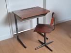 Retro Schooltafeltje met Stoel, Huis en Inrichting, Bureaus, Ophalen, Gebruikt, Bureau