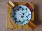 Oude vintage houten / porseleinen asbak uit Hongarije, Verzamelen, Rookartikelen, Aanstekers en Luciferdoosjes, Ophalen of Verzenden