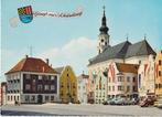 Oostenrijk, Scharding met auto's. Ford Cortina, VW Kever, Ophalen of Verzenden, 1960 tot 1980, Gelopen, Oostenrijk