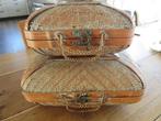 Twee rieten koffer, Huis en Inrichting, Ophalen, Gebruikt, Rechthoekig, Riet