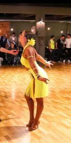 Fluor yellow latin dress for sale!, Geel, Zo goed als nieuw, Boven de knie, Custom made