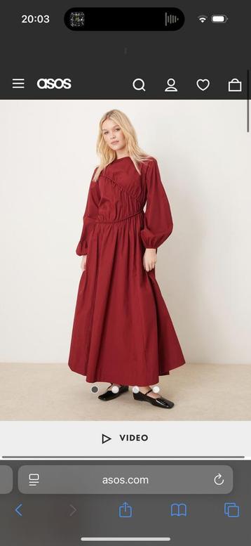 ASOS modest maxi jurk bordeauxrood maat 36 en 38 beschikbaar beschikbaar voor biedingen