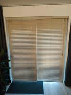 Houten jaloezieën Taupe/zand, Huis en Inrichting, Stoffering | Gordijnen en Lamellen, Ophalen, Zo goed als nieuw, 200 cm of meer
