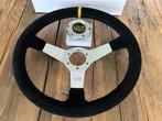 QSP 350mm 70mm suede zilver sportstuur autostuur stuur