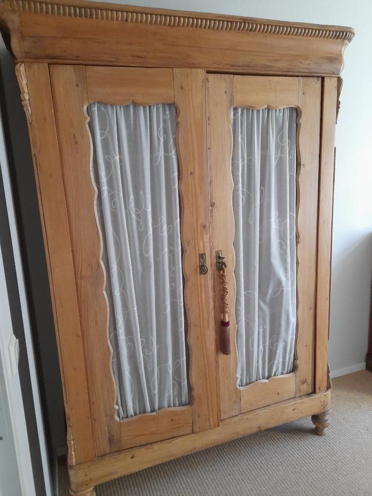 grenen kast antiek, Huis en Inrichting, Kasten | Kledingkasten, Gebruikt, 200 cm of meer, 100 tot 150 cm, 25 tot 50 cm, Met lade(s)