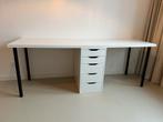 IKEA Lagkapten/Alex bureau - wit/zwart, Ophalen, Zo goed als nieuw, Bureau