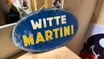 Oud ovaal Witte Martini reclamebord, Verzamelen, Merken en Reclamevoorwerpen, Ophalen of Verzenden, Gebruikt, Reclamebord