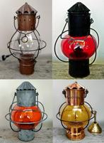 4x Antieke Hanglamp Scheepslamp Schipperslamp -Tafellamp, Ophalen of Verzenden