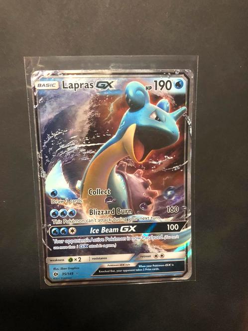 Lapras GX (SUM 35) (LP), Hobby en Vrije tijd, Verzamelkaartspellen | Pokémon, Zo goed als nieuw, Losse kaart, Ophalen of Verzenden