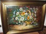 Prachtige grote gesigneerde schilderij-Vermeld in PIRON, BAS, Antiek en Kunst, Kunst | Schilderijen | Klassiek, Ophalen of Verzenden