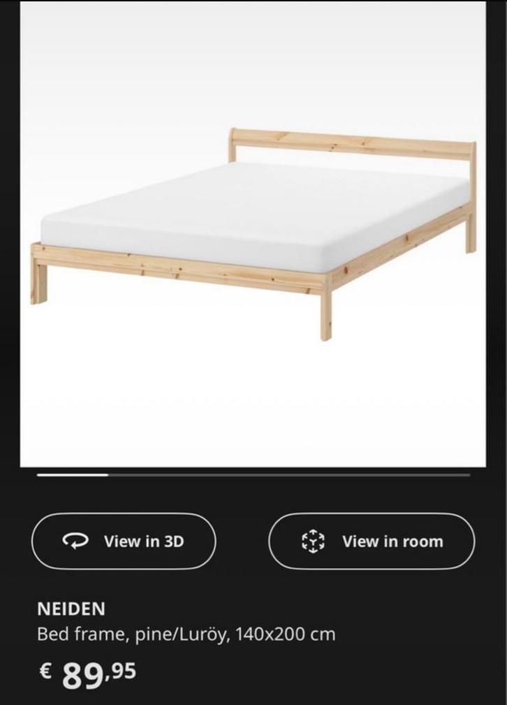 Ikea bedbase, Huis en Inrichting, Slaapkamer | Matrassen en Bedbodems, 200 cm, Eenpersoons, Ophalen