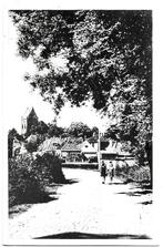 AK Grouw, Grou - Panorama met meisjes, Verzenden, 1960 tot 1980, Gelopen, Noord-Brabant