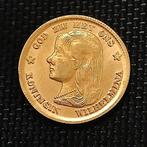 Gouden 10 Gulden 1897 Wilhelmina tientje Doublé goud, Postzegels en Munten, Verzenden, Goud, Koningin Wilhelmina, Losse munt